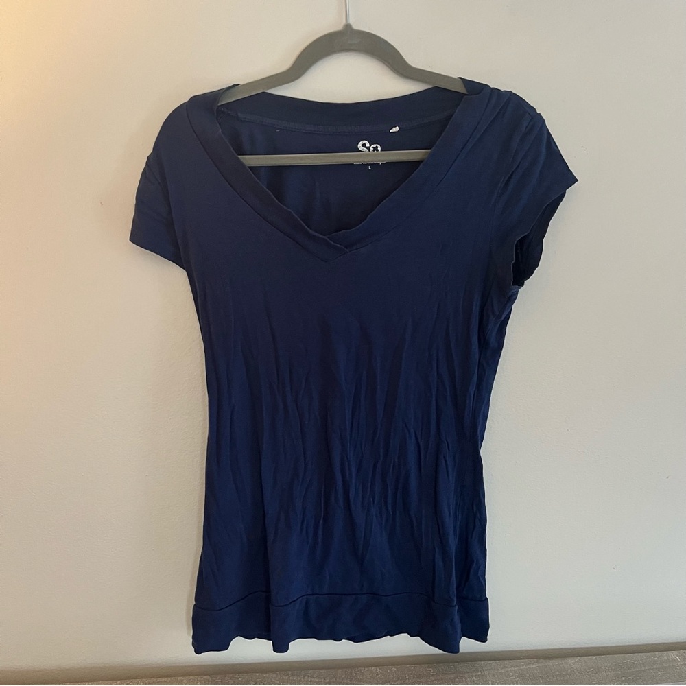 Navy V Neck